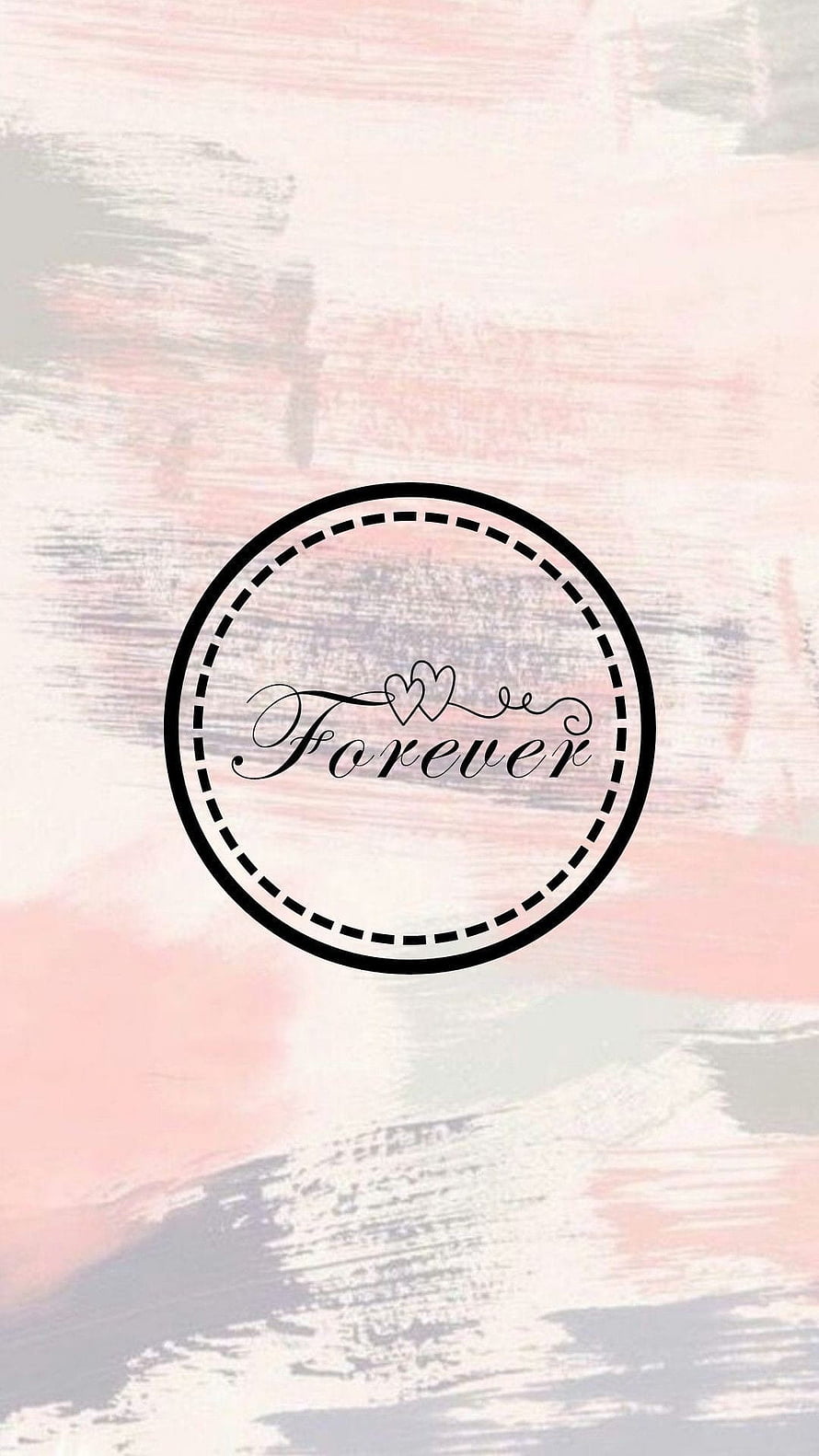 Elegant Forever Calligraphy Icon on Soft Pastel Watercolor Background HD phone wallpaper