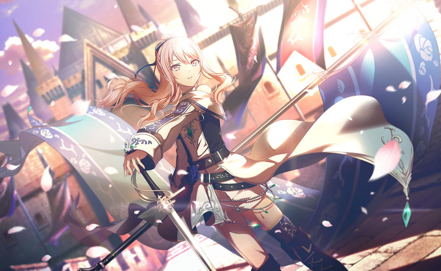 Akiyama Mizuki from Project Sekai in a Fantasy Knight Outfit with Sword and Cape HD wallpaper