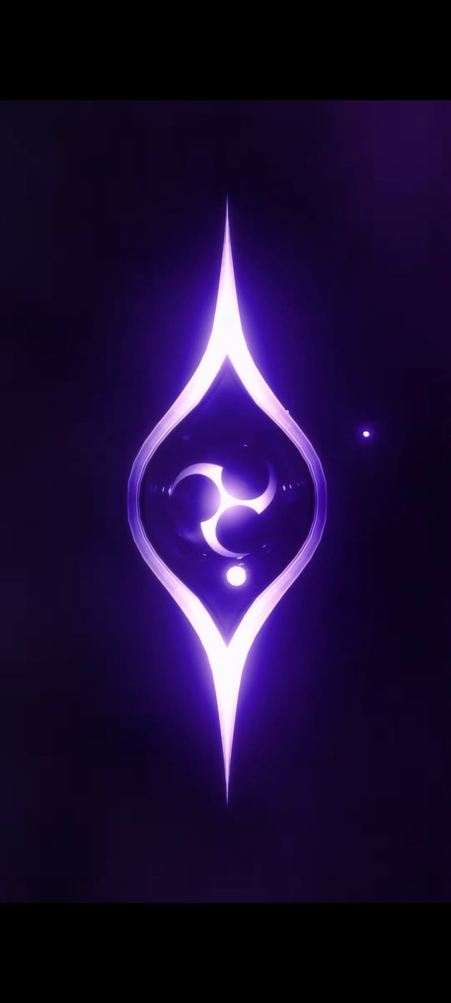 Genshin Impact Raiden Shogun Aesthetic with Glowing Purple Emblem and Mystical Symbol HD phone wallpaper