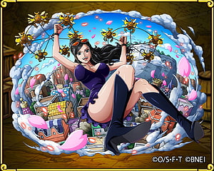 Nico Robin in Dressrosa with Beetle Puppets and Floating Town HD wallpaper