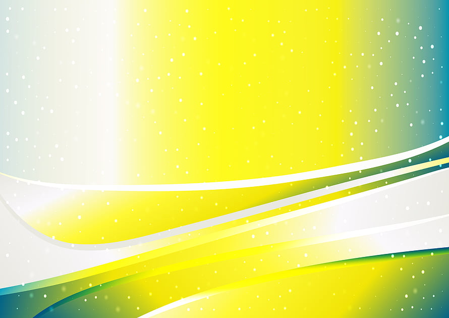 Vibrant Abstract Wave Design with Yellow and Teal Gradients and White Particle Accents HD wallpaper
