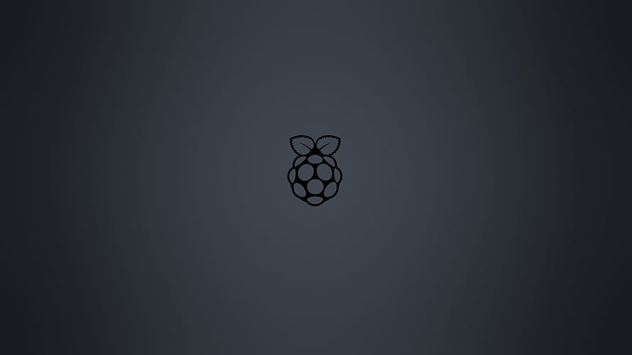 Minimalist Raspberry Pi Logo on Dark Slate Background HD wallpaper