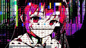 Glitch Art Portrait of a Girl with Digital Distortion and Data Corruption HD wallpaper