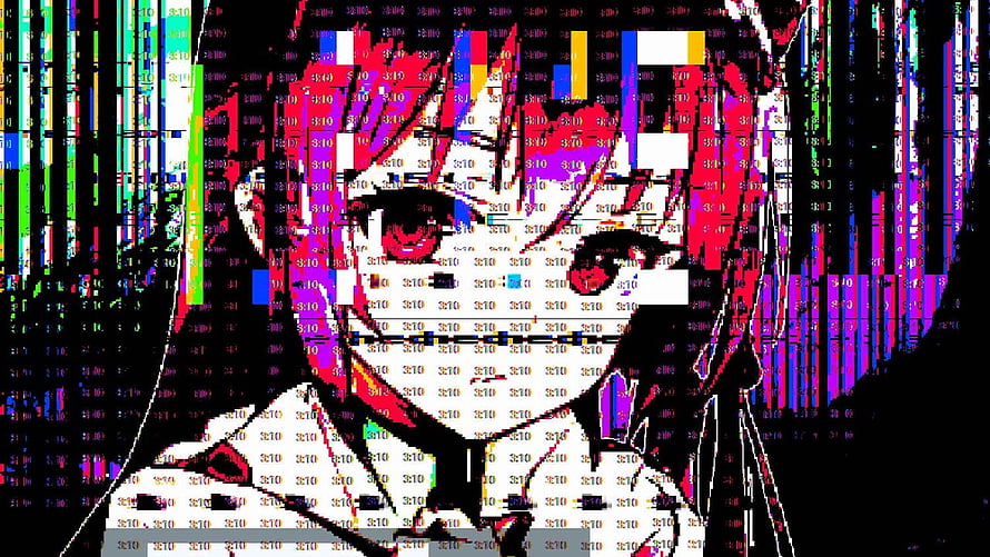 Glitch Art Portrait of a Girl with Digital Distortion and Data Corruption HD wallpaper