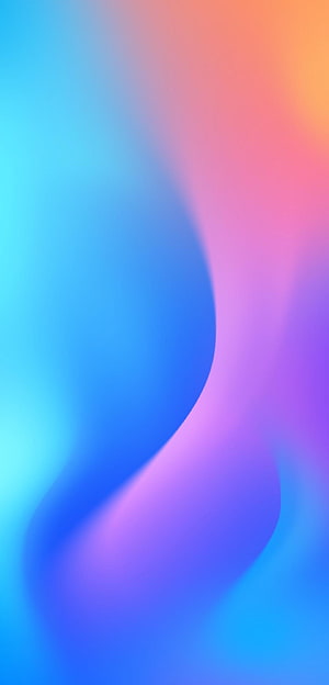 MIUI 10 Default Gradient Wallpaper with Soft Blue and Purple Abstract Waves HD phone wallpaper