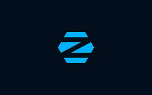 Zorin OS Minimalist Blue Logo on Dark Navy Background HD wallpaper