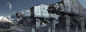 Star Wars AT-AT Walkers Marching Through Snowy Mountain Terrain HD wallpaper