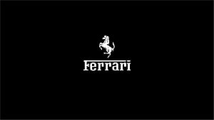 Ferrari Prancing Horse Logo on Black Background HD wallpaper