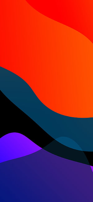 Vibrant Abstract Gradient Waves in Red, Orange, Teal, and Purple HD phone wallpaper