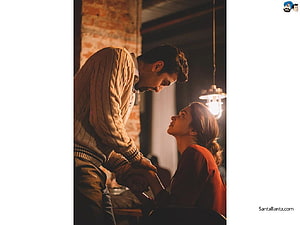 Tamasha Movie Still: Intimate Moment Between Two Characters in Warm Indoor Lighting HD wallpaper