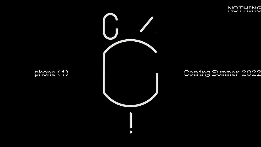Nothing Phone (1) Minimalist Logo on Black Background HD wallpaper