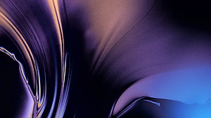 Abstract fluid art with swirling purple and blue gradients and metallic highlights HD wallpaper