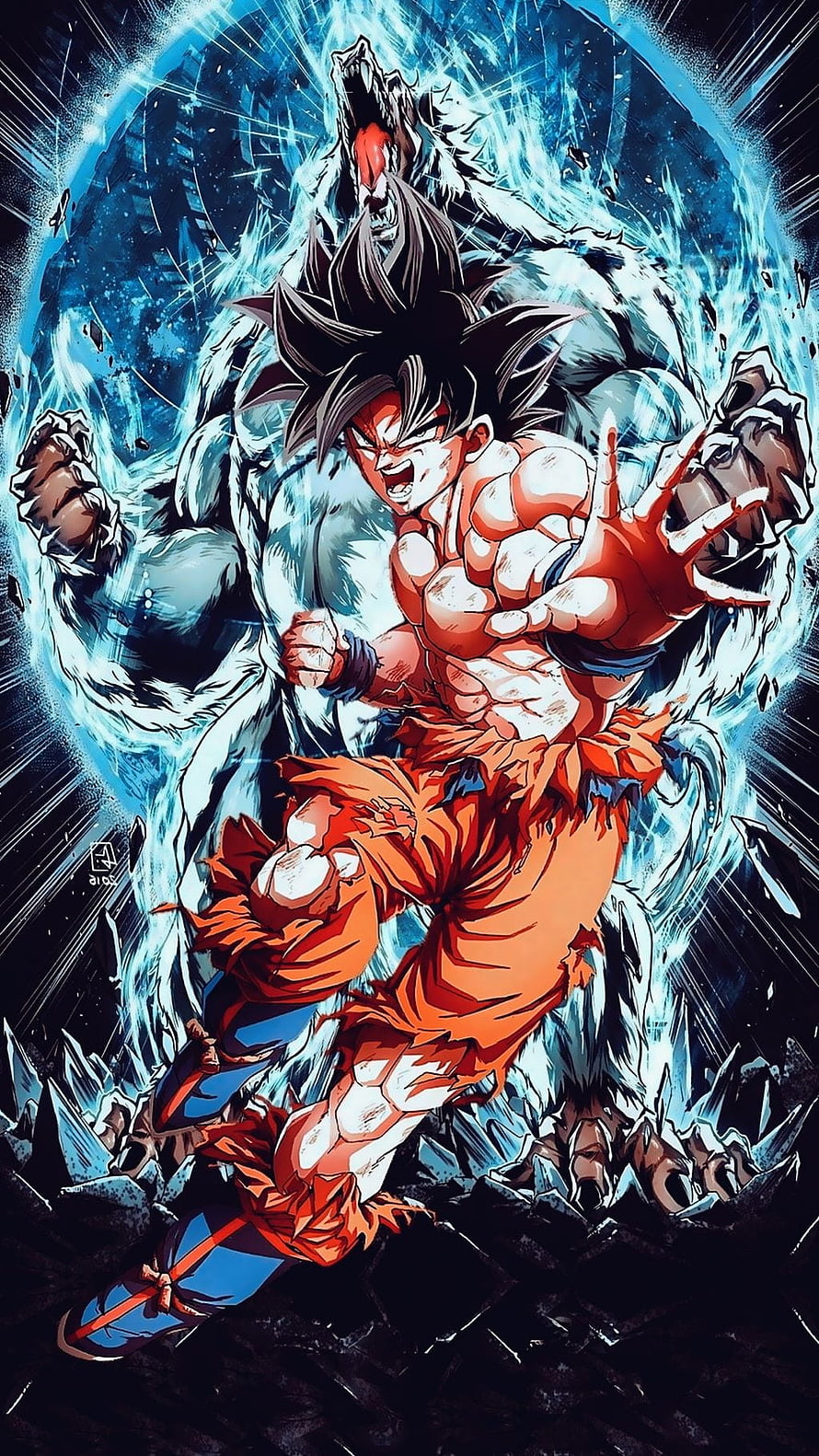 Goku Ultra Instinct Dragon Ball Z Anime Character Artwork HD phone wallpaper