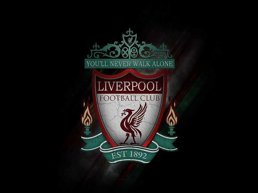 Liverpool Football Club Crest with You'll Never Walk Alone Motto and Liver Bird Emblem HD wallpaper