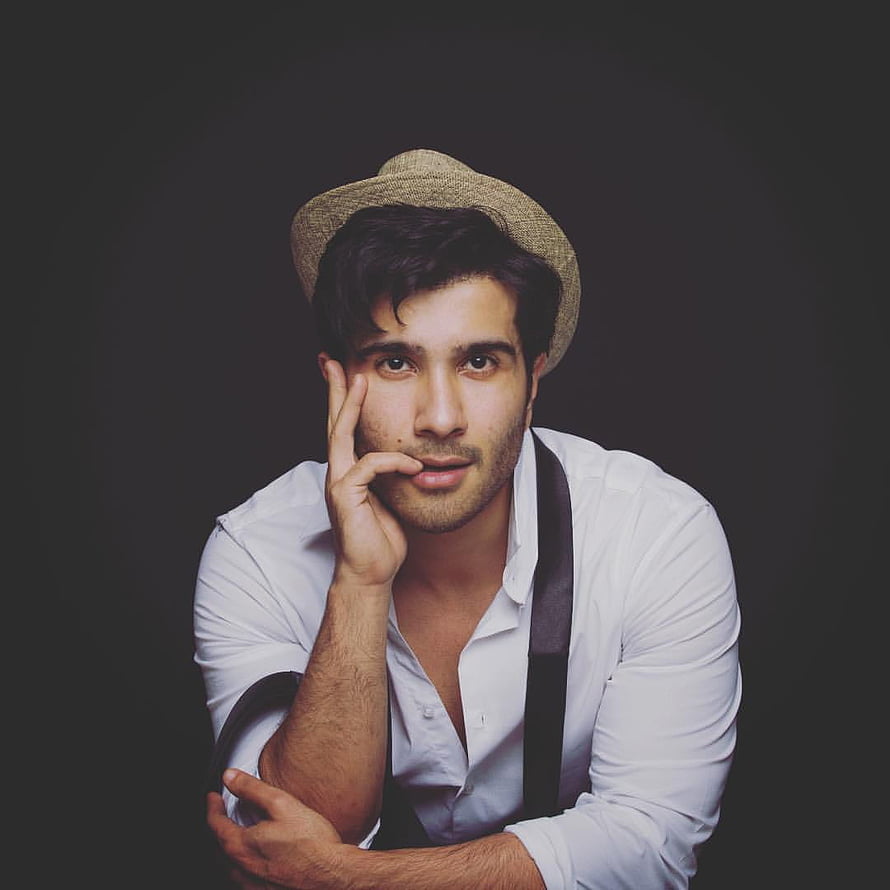 Feroze Khan Studio Portrait in White Shirt and Straw Hat HD phone wallpaper
