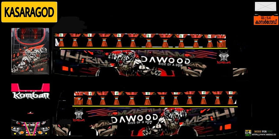 Dawood Rise of a Don Bus Livery Design with Combat Branding and Red Accents HD wallpaper