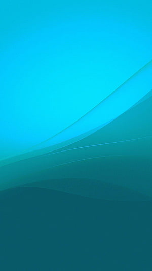 Abstract Teal and Cyan Gradient with Flowing Curved Lines and Minimalist Design HD phone wallpaper