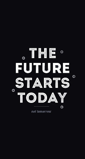 Minimalist Motivational Typography on Black Background with White Text HD phone wallpaper