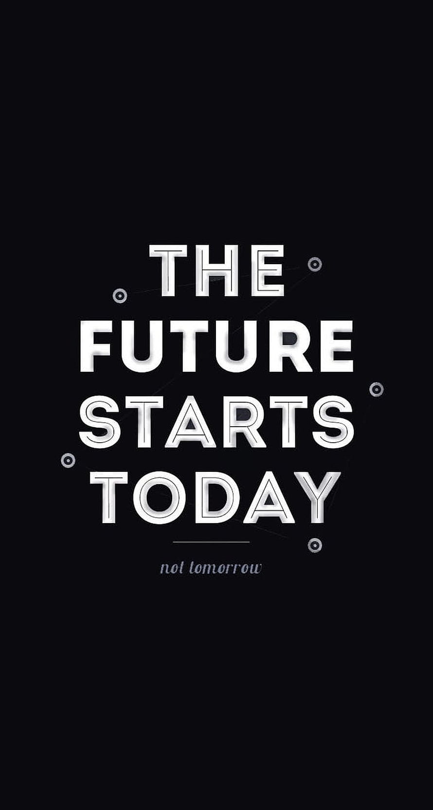Minimalist Motivational Typography on Black Background with White Text HD phone wallpaper