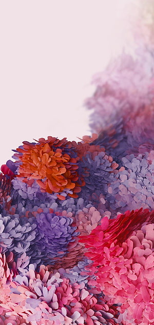 Samsung Galaxy S20 Abstract 3D Petal Landscape Wallpaper HD phone wallpaper