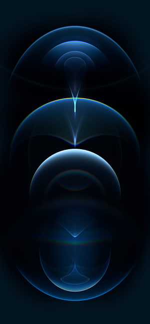 Abstract Blue Geometric Spheres on Dark Background Minimalist Digital Art HD phone wallpaper