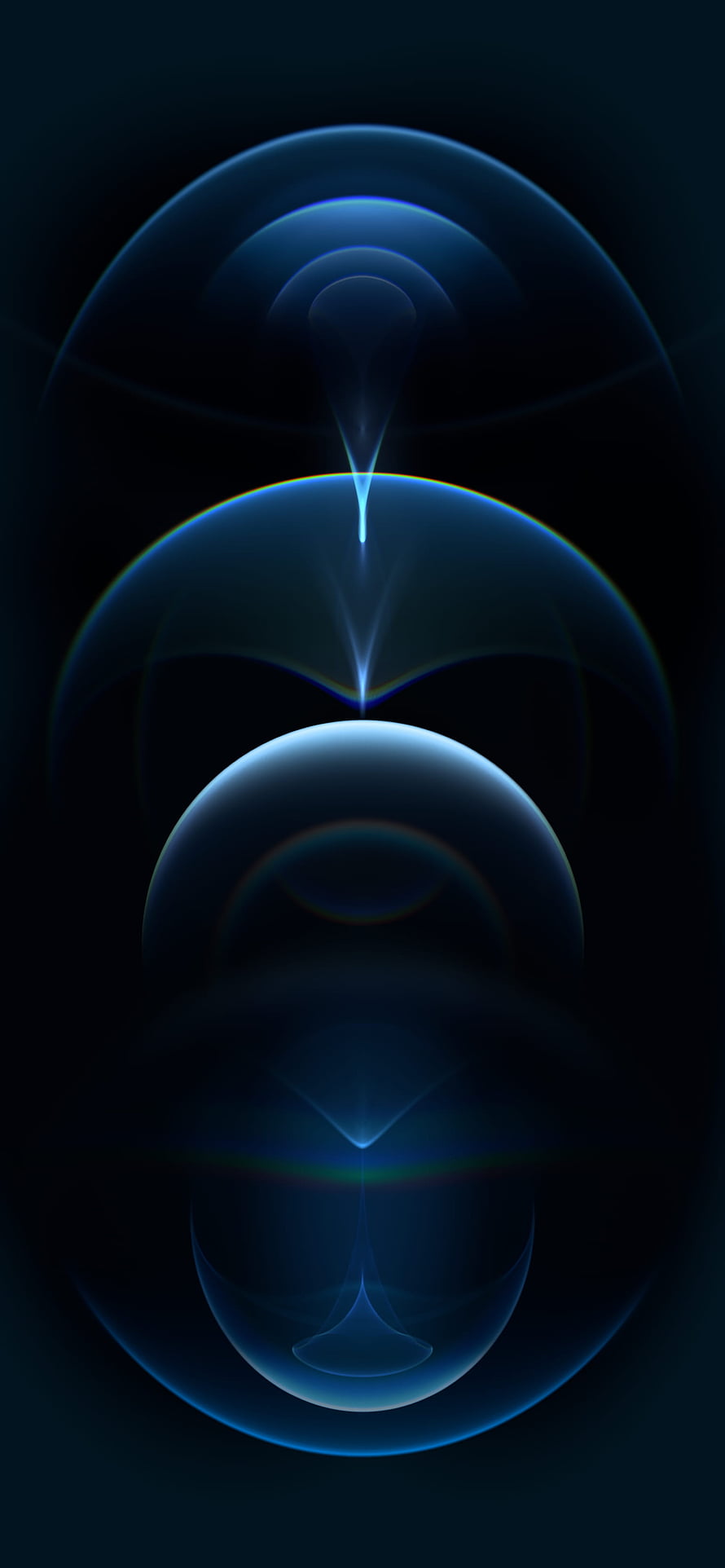 Abstract Blue Geometric Spheres on Dark Background Minimalist Digital Art HD phone wallpaper