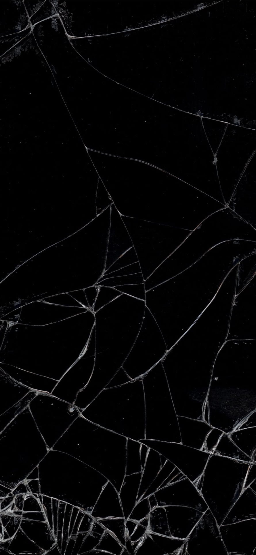 Realistic Shattered Glass Texture on Black Background for Dark Aesthetic Wallpapers HD phone wallpaper
