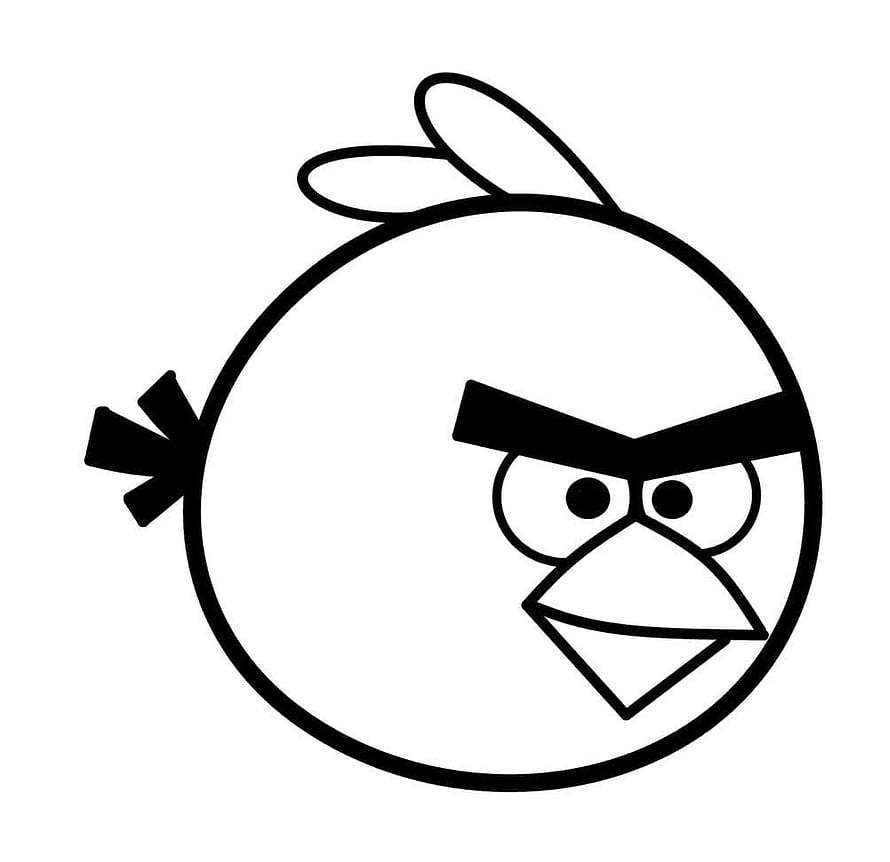 Angry Birds White Bird Line Art for Coloring and Tracing HD wallpaper