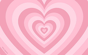Concentric Pink Hearts Minimalist Aesthetic Pattern Design HD wallpaper