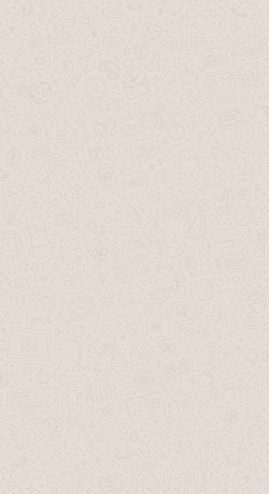 Minimalist Beige Doodle Pattern Wallpaper with Cute Line Art Icons HD phone wallpaper