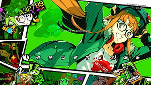 Persona 5 Royal Futaba Sakura Green Anime Wallpaper HD wallpaper