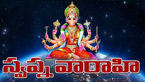Varahi Devi Multi-Armed Goddess Illustration on Cosmic Background HD wallpaper