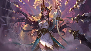 Irelia Divine Sword Splash Art from League of Legends Fantasy Illustration HD wallpaper