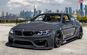 Modified BMW M4 F82 Widebody Coupe with Carbon Fiber Kit and Stance Setup HD wallpaper