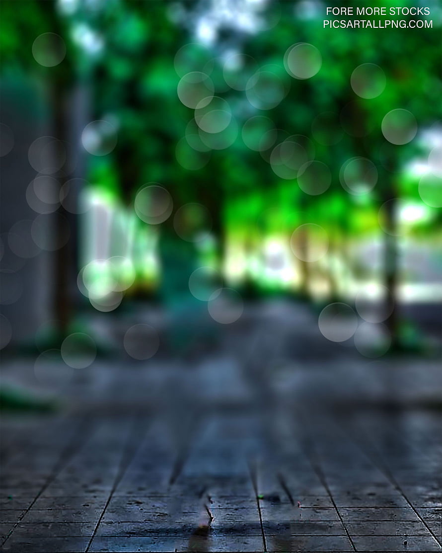Dreamy Bokeh Forest Path with Soft Green Light and Wet Stone Ground HD phone wallpaper