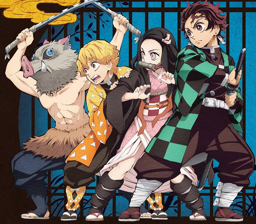 Demon Slayer: Kimetsu no Yaiba Main Cast Group Artwork HD wallpaper