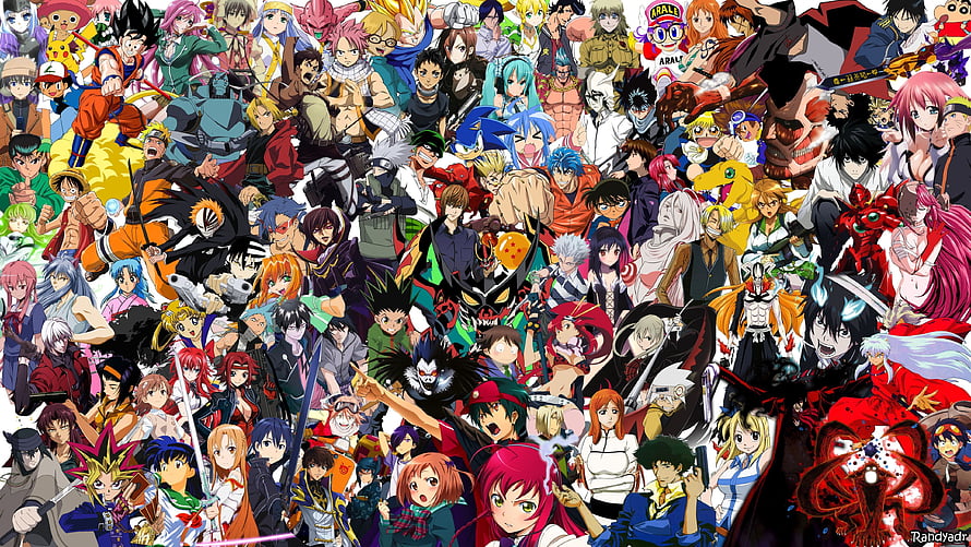 Massive Shonen Jump Anime Character Collage Featuring Iconic Heroes and Villains HD wallpaper