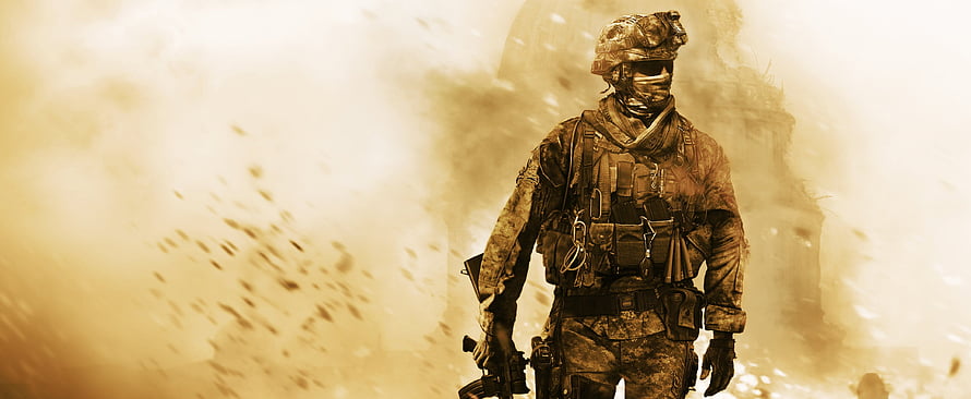 Call of Duty Modern Warfare 2 Remastered Soldier in Dusty Battlefield HD wallpaper