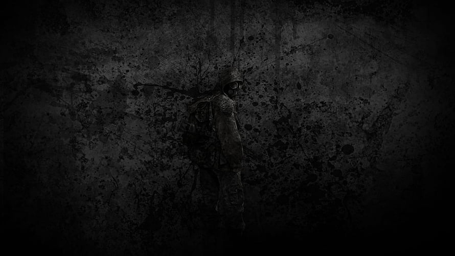Dark Grunge Soldier Silhouette on Textured Black Background HD wallpaper