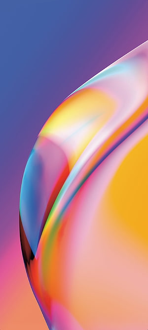 Iridescent Abstract Gradient with Flowing Colorful Light on Purple Background HD phone wallpaper