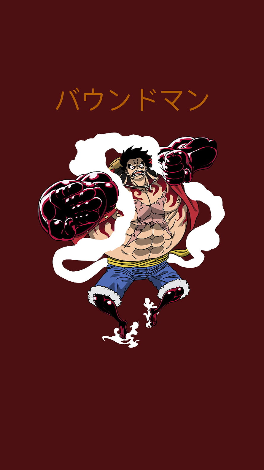 Luffy Gear Fourth Bounce Man Anime Illustration HD phone wallpaper