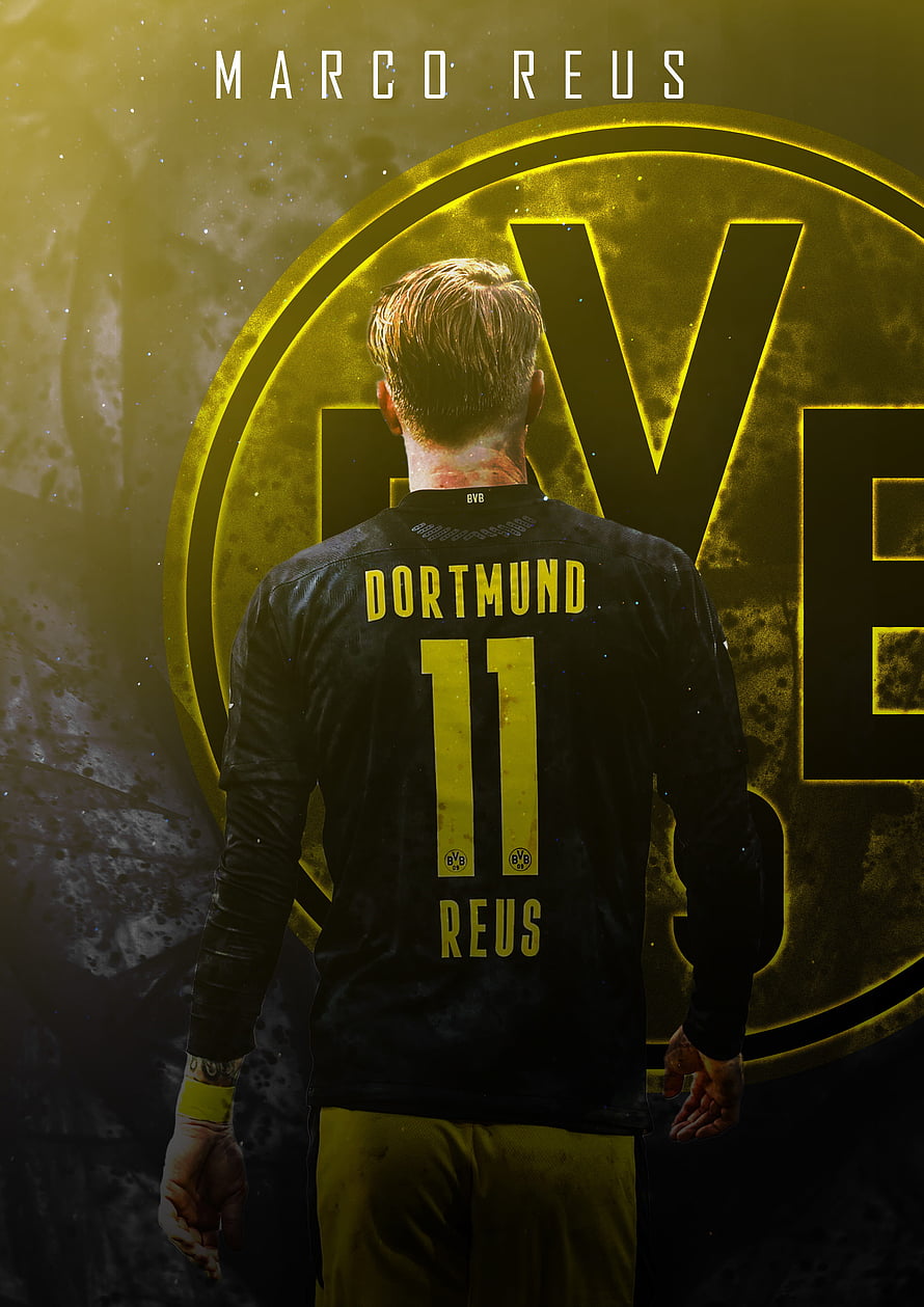 Marco Reus Borussia Dortmund Jersey Number 11 Back View Wallpaper HD phone wallpaper