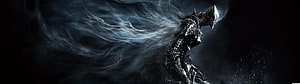 Dark Souls 3 Knight in Armor with Flowing Mist and Dark Fantasy Atmosphere HD wallpaper