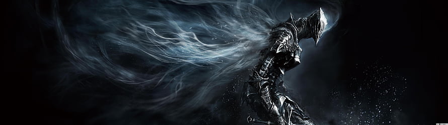 Dark Souls 3 Knight in Armor with Flowing Mist and Dark Fantasy Atmosphere HD wallpaper