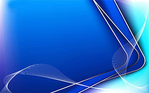 Abstract Blue Gradient Background with Flowing White Curves and Geometric Lines HD wallpaper