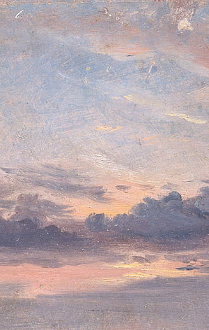Impressionist Oil Painting of a Dramatic Sunset Sky with Dark Clouds and Warm Golden Light HD phone wallpaper