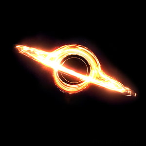 Ton 618 Black Hole with Glowing Accretion Disk in Deep Space HD phone wallpaper