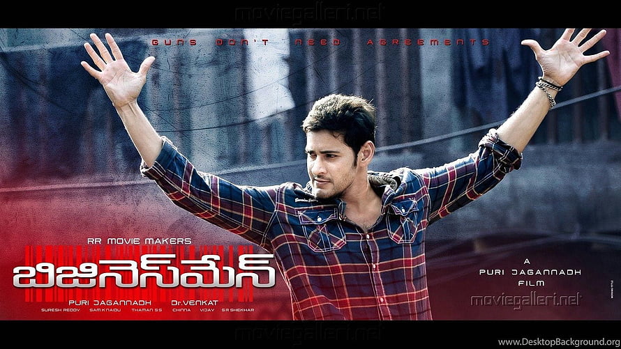 Business Movie Poster Featuring Puri Jagannadh in Dramatic Action Pose HD wallpaper