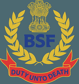 Border Security Force Emblem with Lion Capital and Duty Unto Death Motto HD phone wallpaper