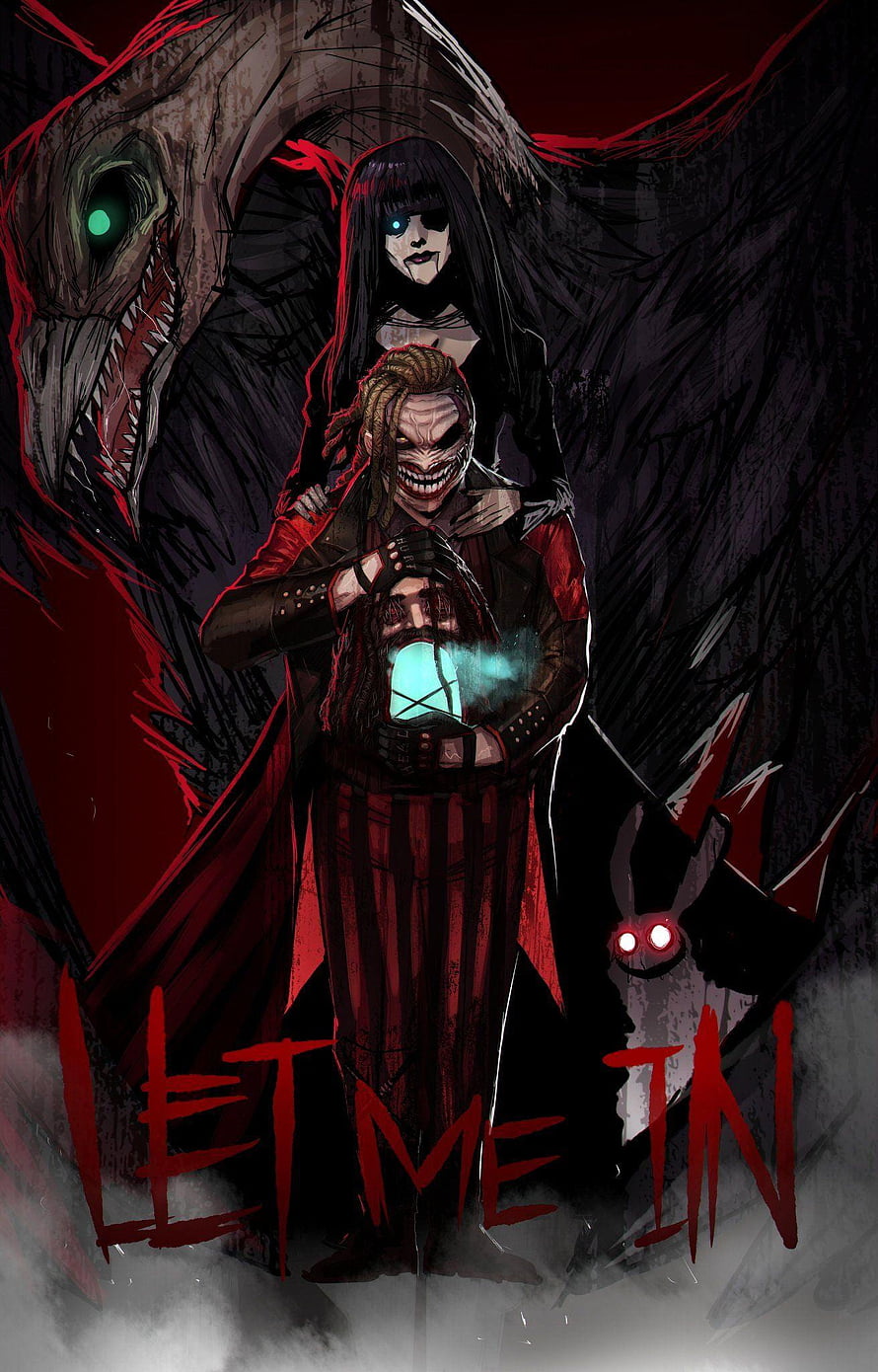 Bray Wyatt Fiend Character Art with Fiendish Creature and Glowing Lantern HD phone wallpaper